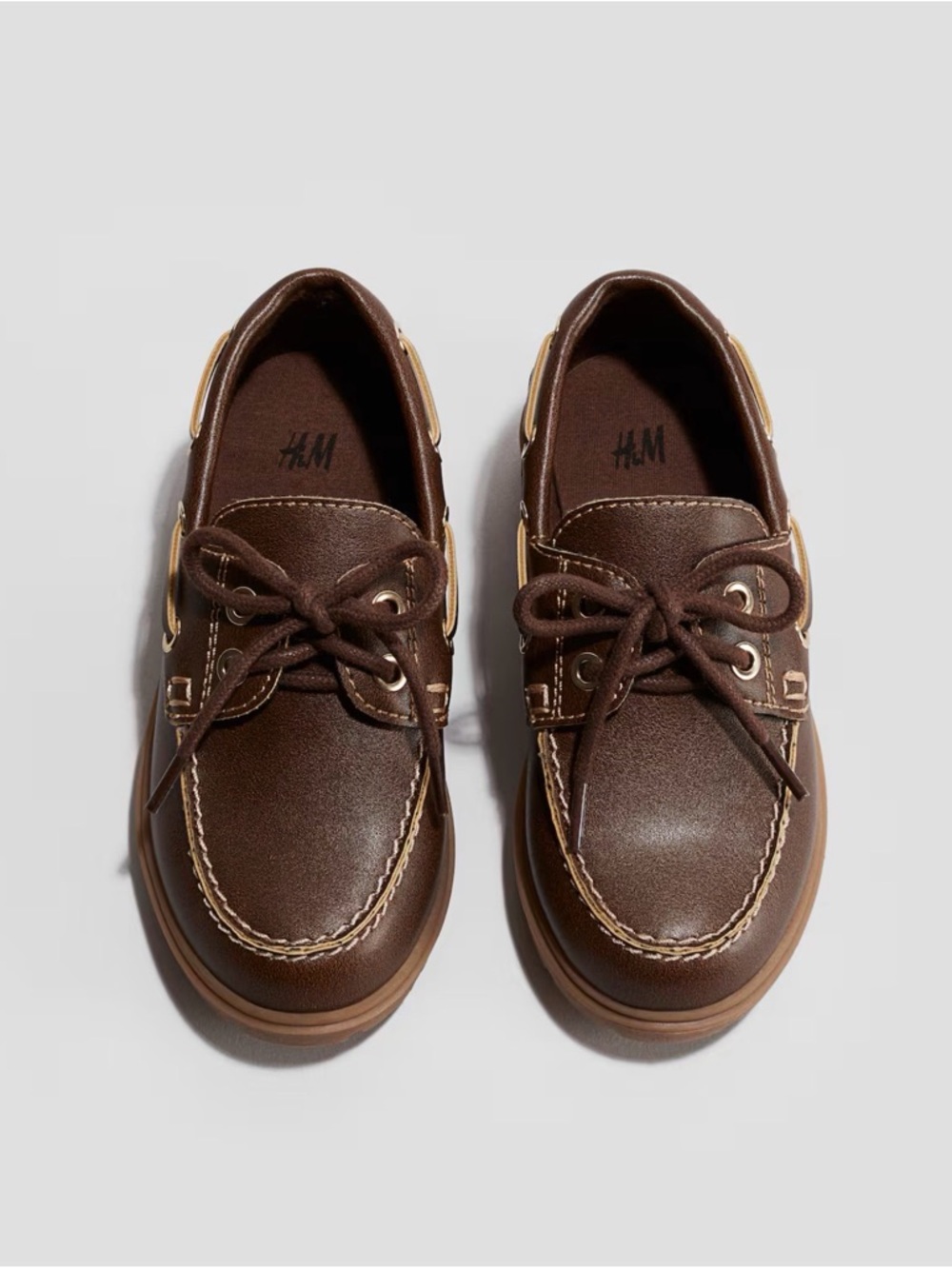 H&M Brown Kids Moccasin Boat Shoes